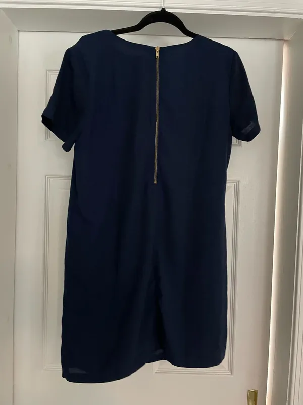 Navy Blue Lulus Dress Shift And Shout - Image 4