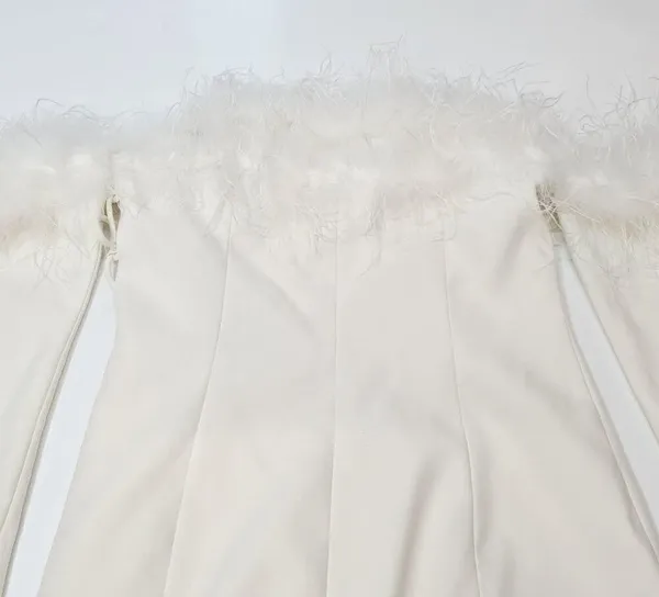 Camila Coelho Astrid Mini Dress in Ivory Medium - Image 8