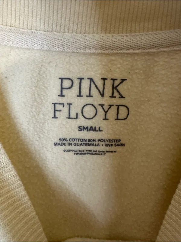 Pink Floyd Cream Crewneck with Prism Graphic - Image 6