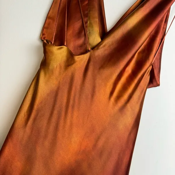 NWT ZARA Drape Satin Midi Dress Sz XS - Image 13