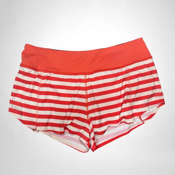 Lululemon Run Light As Air Short Fearless Red Waldo Stripe 2012 Seawheeze Size 8 - Image 2