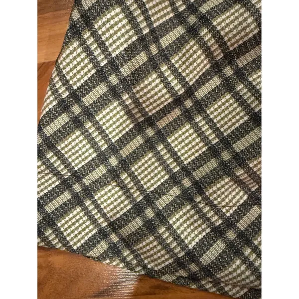 Line‎ and dot Plaid Mini Dress Women Medium Puff Sleeve Tie Back fall preppy NWT - Image 2