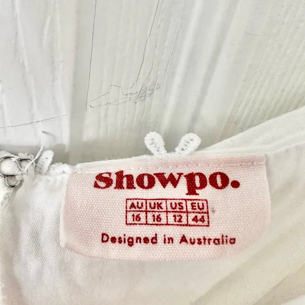 Showpo White Lightweight Fancy A Spritz Square Neck Embroidered Mini Dress 12 US - Image 9