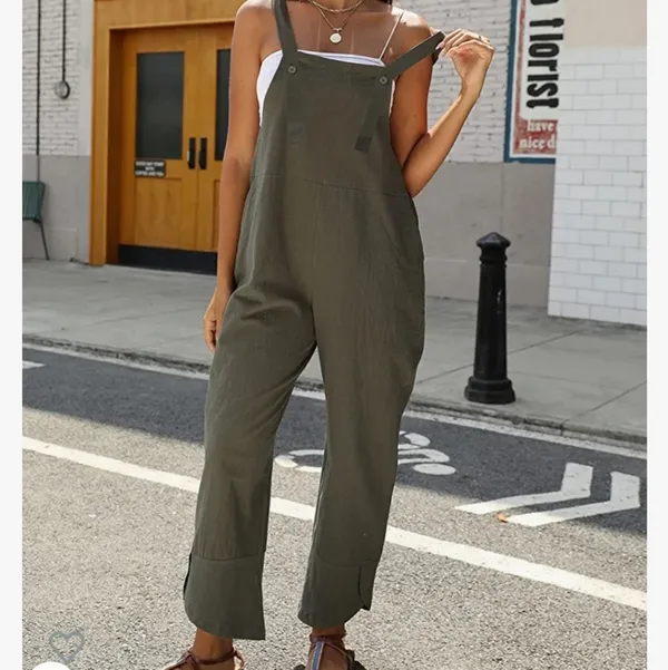 Olive Green Women's Jumpsuit size Large New with tags - Image 4