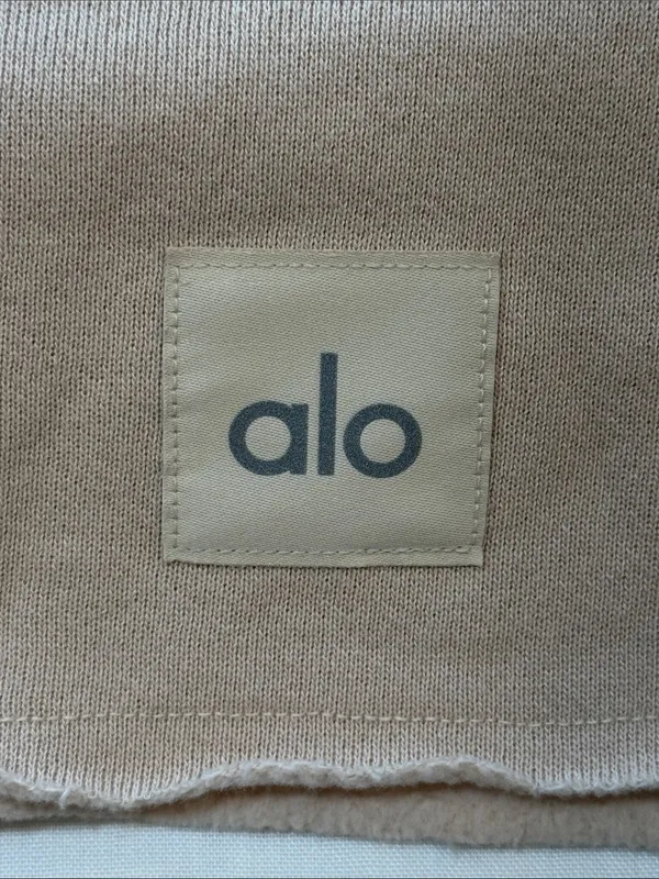 ALO Yoga Extreme Cropped Pullover Macadamia/Light Beige Size XS - Image 6