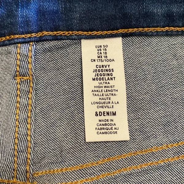 H&M Medium Wash Curvy Jeggings Size 18 NWT - Image 5