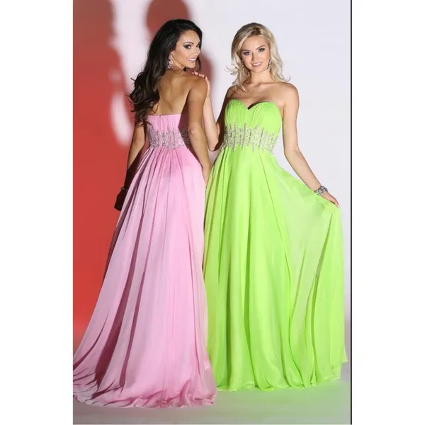 NWT NEW Sparkle Prom by Da Vinci 71441 line dress chiffon strapless beaded dress - Image 10