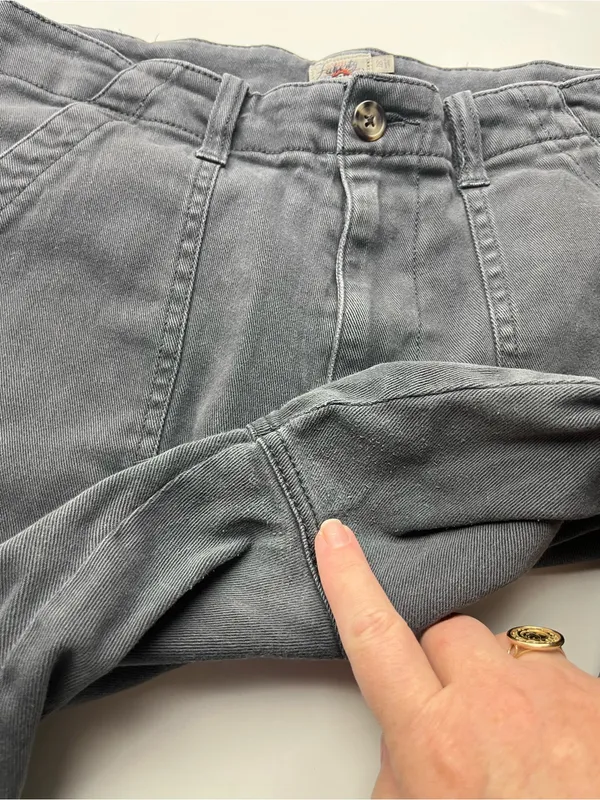 Faherty Womens Size‎ 29 Grey Gray Straight Leg Pockets Cargo Pant WBS2223 FLAW - Image 6
