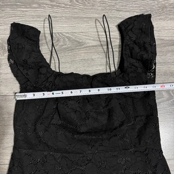 TOBI Black Lace Ruffle Off the‎ Shoulder Mini Whimsigoth Dress XL Dark Romantic - Image 11