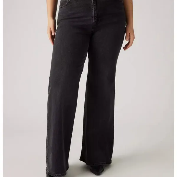 New Levi's 28x32 Premium Ribcage Bell Women's Jeans On The Town Black - Image 2