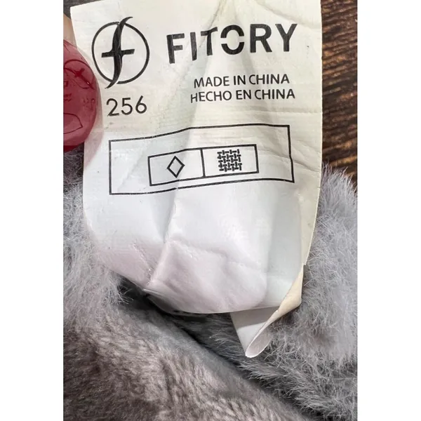 Fitory Slippers Womens Size 7 Gray Cross Band Plush Slip On Slides Cozy‎ Casual - Image 10