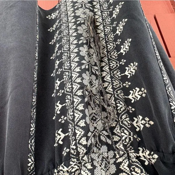 Joie NWT ODANDA Silk Trompe L’oeil Embroidered Boho Sleeveless Mini Dress S - Image 6