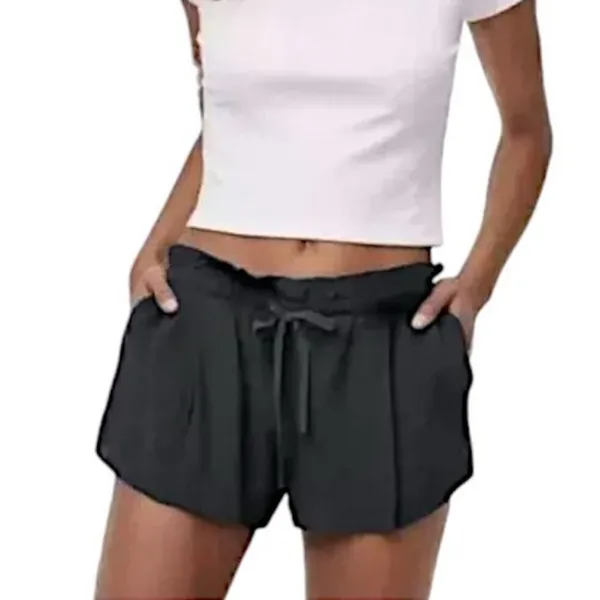 Wilfred Montrouge Shorts Crepe Paperbag Tie Waist Black Small Minimal Beachy - Image 2