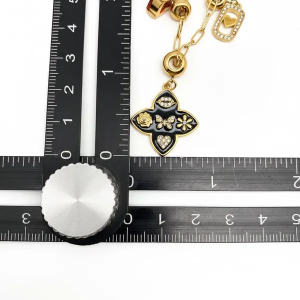 18K Gold Romance Red Heart Pendant Butterfly Flower Charms Necklace Removable charms - Image 6
