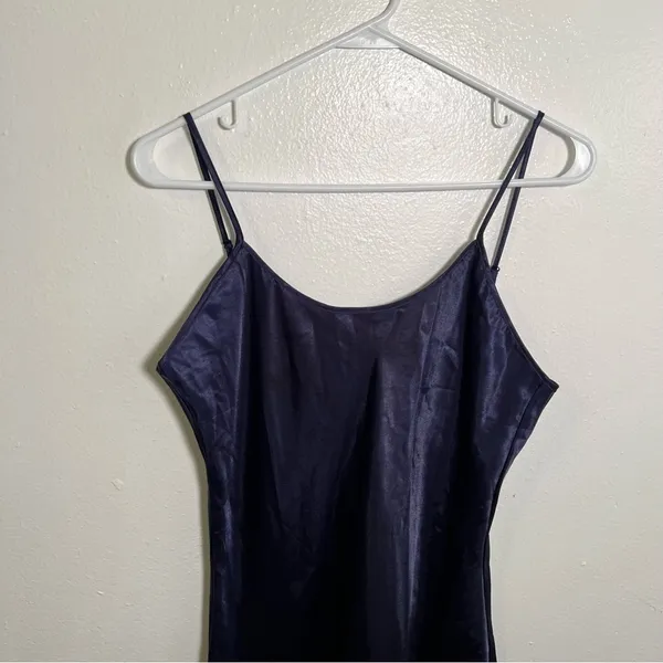 Women's Slip Dress‎ Navy Blue Sleeveless Navy Blue Spaghetti Strap A-Line Adjust - Image 4
