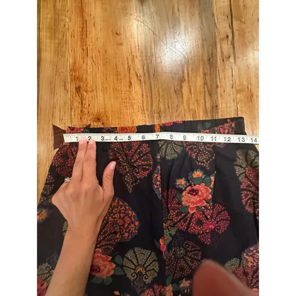 Unbranded Floral Pants Women's XL Black Red - Image 7