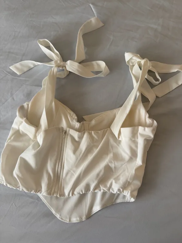 SheIn corset top tie shoulder - Image 3