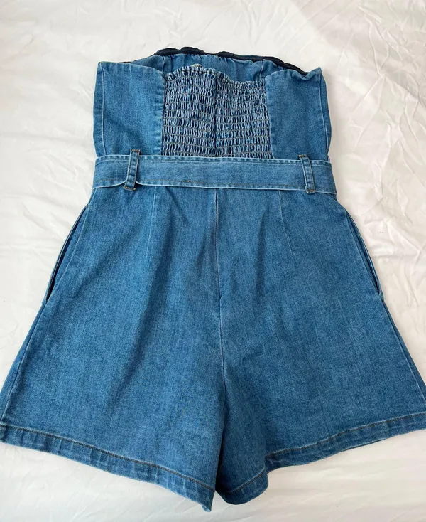 Ruby and Jenna - Olivaceous Denim Romper - Image 8