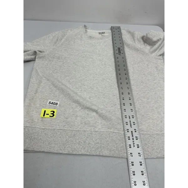 Womans Tek Gear Ultra Soft Pullover Fleece Sweatshirt XL Gray Crew Neck - Image 6