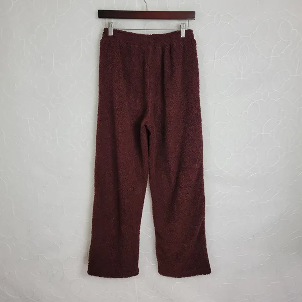 Saturday Sunday Anthropologie Womens Pants XS Red Fleece Wide Leg Sweatpants - Image 2