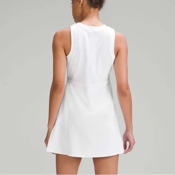NWOT Lululemon Grid-Texture Sleeveless Tennis Dress White - Image 7