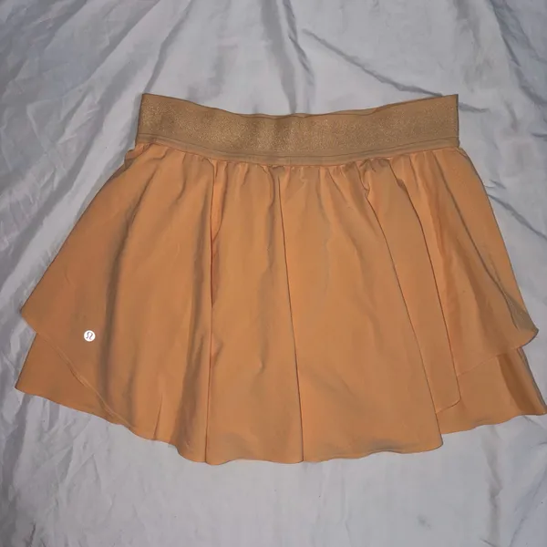 Lululemon Orange court rival skirt long Size 10 - Image 2