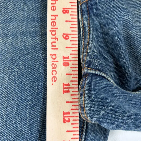 Levis 501 Curve Stretch High Rise Straight‎ Leg Blue Embellished Jeans 30x30 - Image 16