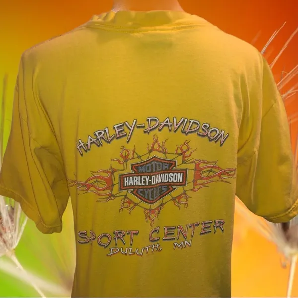 Harley Davidson yellow T-shirt - Image 5
