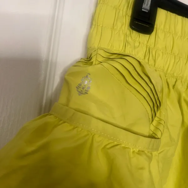 Free People Lime Green Elastic Waist Shorts - Image 3