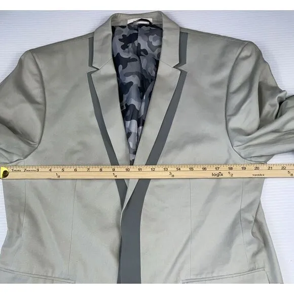 Michael Kors Men's Gray Snap Button Cotton‎ Sports Blazer - Image 2