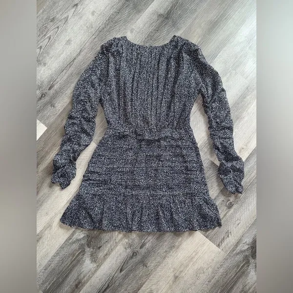 Abercrombie & Fitch Dress Navy White Pebble Long Sleeve NEW - Image 7