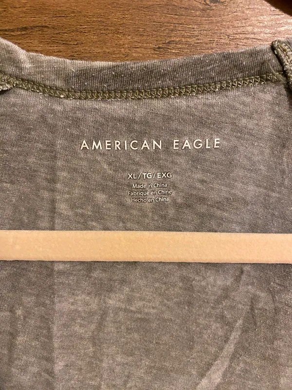 American Eagle Outfitters Light Camouflage V Neck T Shirt - Image 3