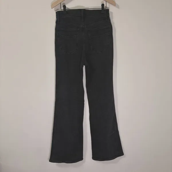 Madewell Black Denim 11” High Rise Flare Jeans Sz 27 - Image 4