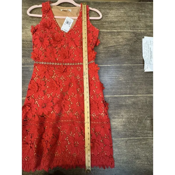MICHAEL Michael Kors Floral‎ Appliqué Lace Dress 3D Party Cocktail Coquette Twee - Image 10
