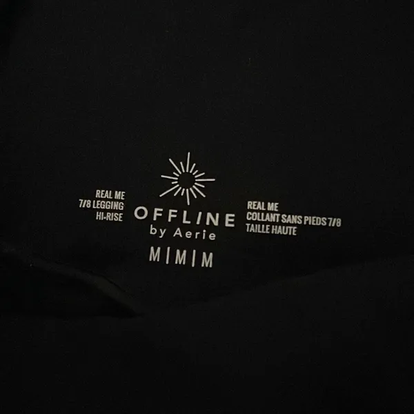 Offline by Aerie Real Me 7/8, High-Rise Leggings in a size medium, black - Image 2