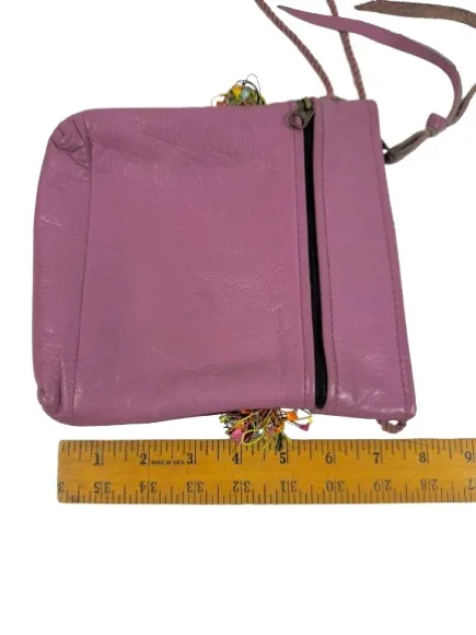 Vibrant Purple Boho Crossbody Bag with Fringe - Image 4