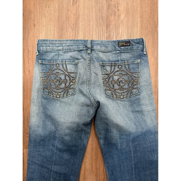 Vintage Citizens of Humanity Faye Wide Leg Jeans Chain Link‎ Embroidery Size 31 - Image 3