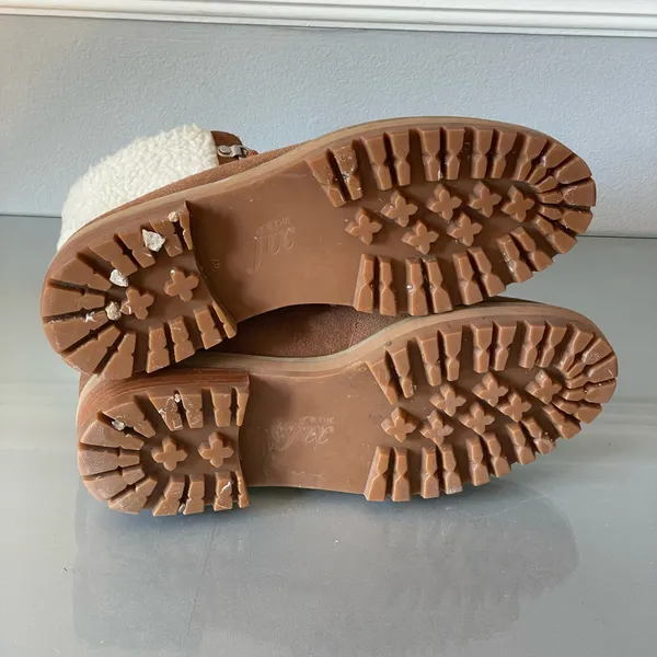 The Fix Mika Brown Suede Shearling Hiking Boots 7.5 - Image 5