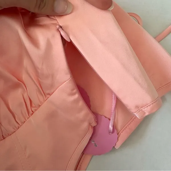 NWT Dolls kill Sugar Thrillz Peach Satin Corset Top size xxs - Image 9