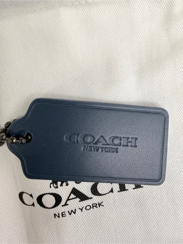 Coach Blue Hangtag With Pink  Stamped - Image 2