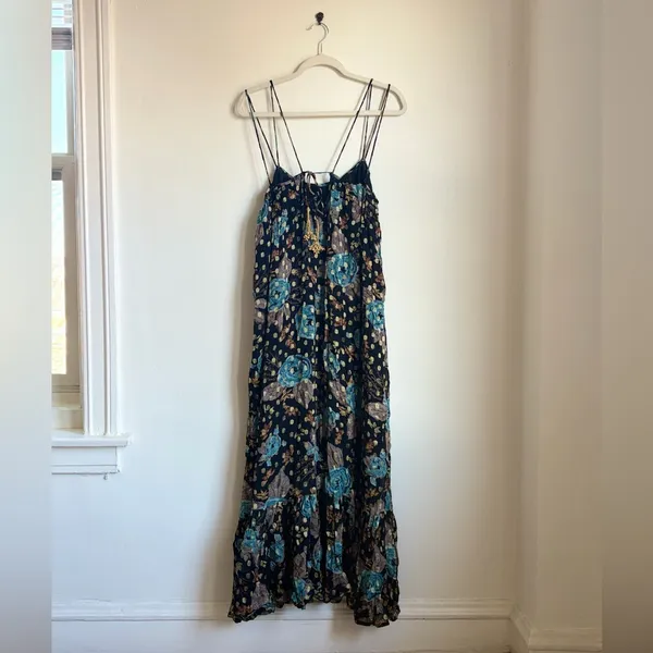 Natural Life Alice Metallic Floral Maxi Dress - Image 4