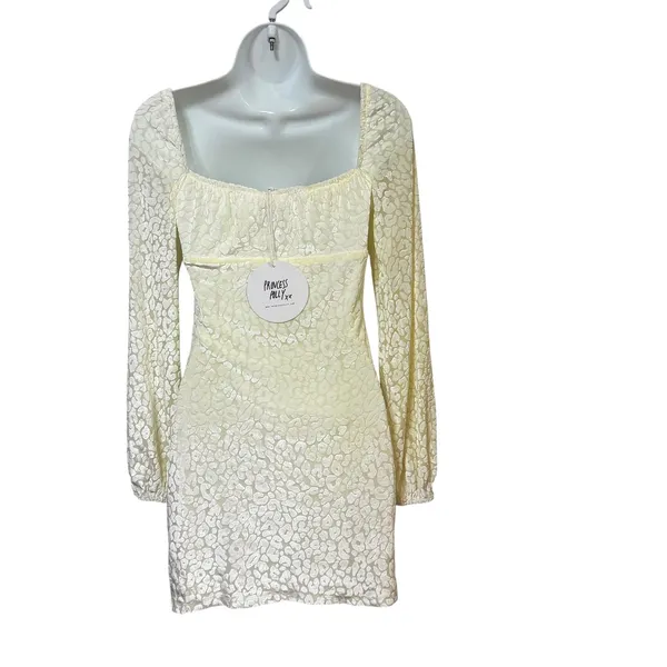 Princess Polly Don't Be Salty Mini Dress White Leopard Burnout Corset US 2 NEW - Image 3