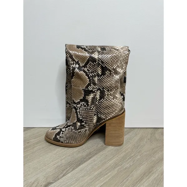 MIIM | Women’s‎ Tan Snakeskin Over-The-Knee Tall Boots -Size 6 $145 - Image 3