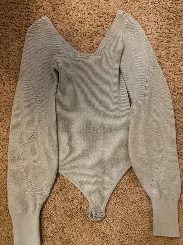 Abercrombie And Fitch Ribbed Sweater Bodysuit - Image 3