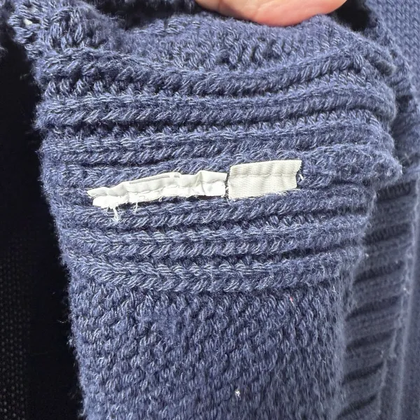 J.Crew Women's Oarsman Navy Roll Neck Sweater XXS Preppy Fisherman Knit‎ Cozy - Image 7