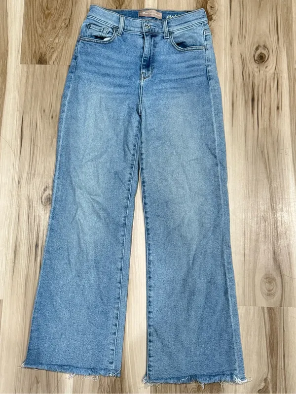 7 For All Mankind Vintage Luxe Cropped Alexa Raw Hem Jeans Women’s 25 - Image 2