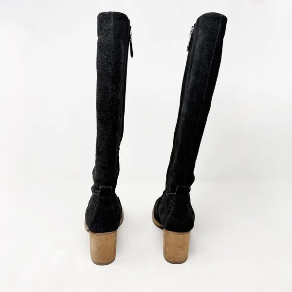 [Blondo] Black Nicola Waterproof Suede Leather Chunky Heel Boots Side Zip Sz 8.5 - Image 8
