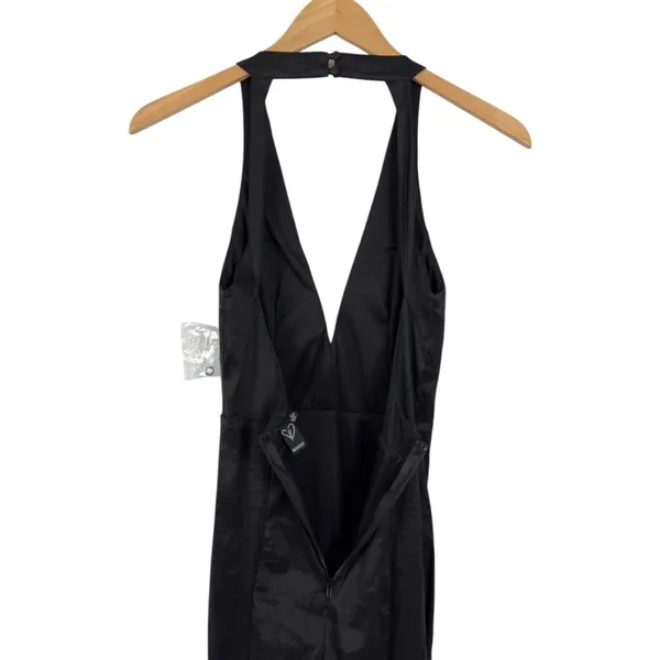 Windsor Black V-Neck Sleeveless Formal Halter Gown Maxi Dress Size Small - Image 12
