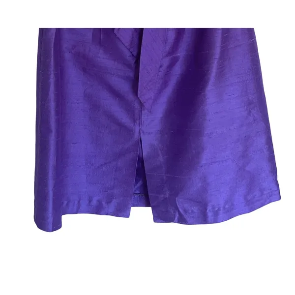 Vintage Watters & Watters Silk Dress Size 6 One Shoulder Purple Formal Cocktail - Image 9