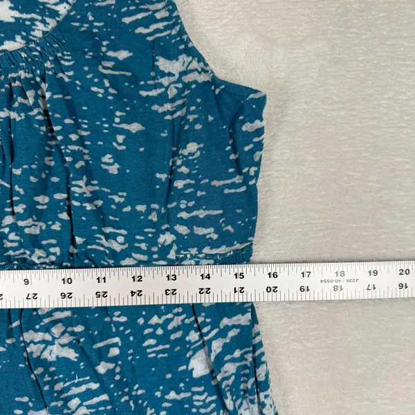 Motherhood Maternity Blue Abstract Print Empire Waist Tank Top Sleeveless Mens M - Image 4
